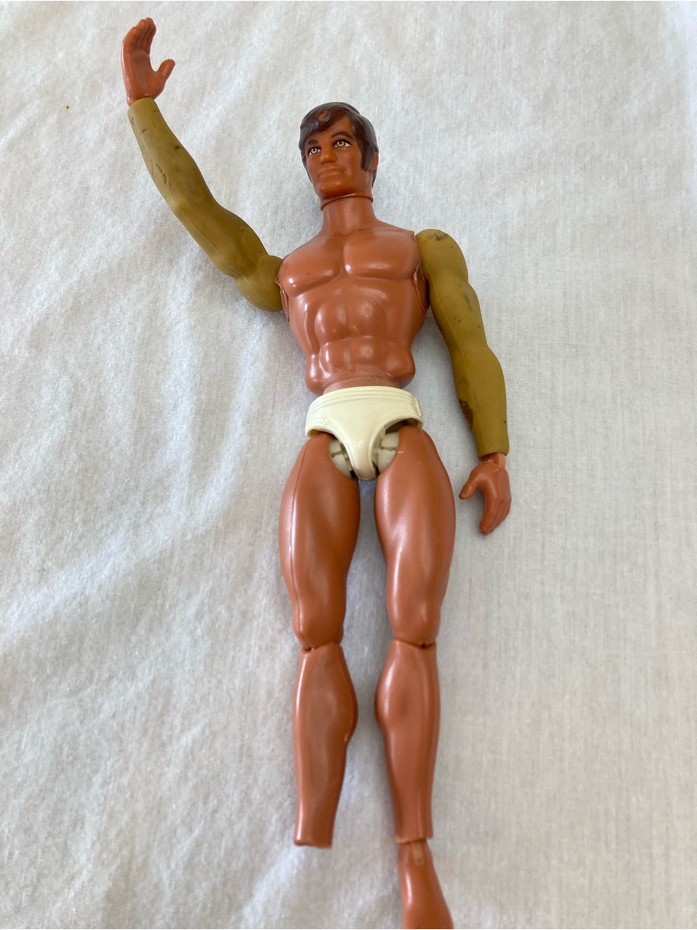 1971 Mattel Big Jim Action Figure Hero, Karate Chop Arm. Selling as parts.
